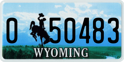 WY license plate 050483