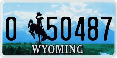WY license plate 050487