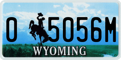 WY license plate 05056M