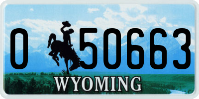 WY license plate 050663