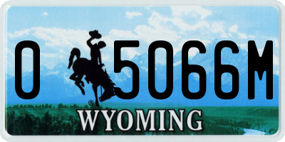 WY license plate 05066M