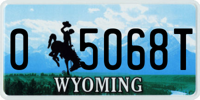 WY license plate 05068T