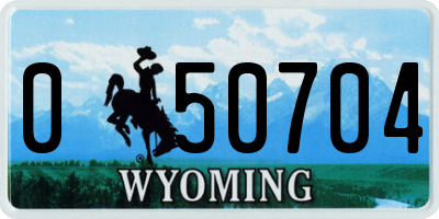 WY license plate 050704