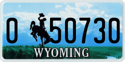 WY license plate 050730