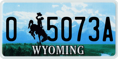 WY license plate 05073A