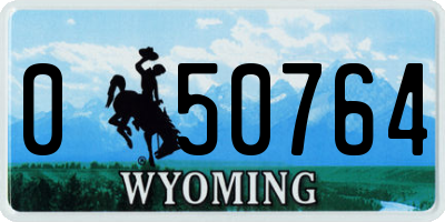 WY license plate 050764
