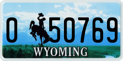WY license plate 050769