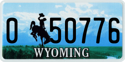 WY license plate 050776