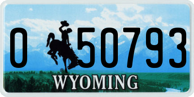 WY license plate 050793