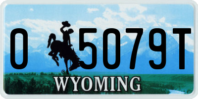 WY license plate 05079T