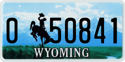 WY license plate 050841