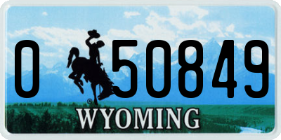 WY license plate 050849