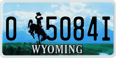 WY license plate 05084I