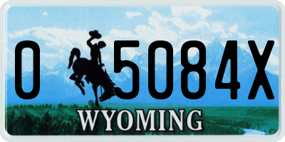 WY license plate 05084X