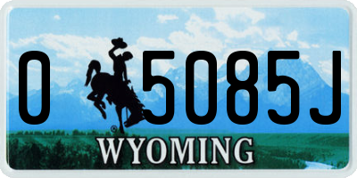 WY license plate 05085J