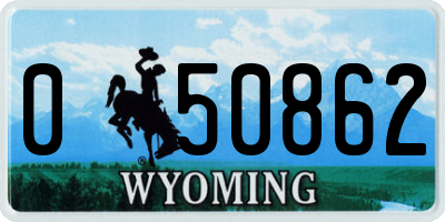 WY license plate 050862
