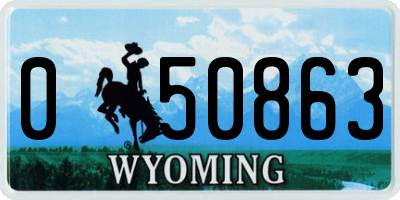 WY license plate 050863