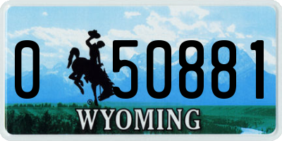 WY license plate 050881