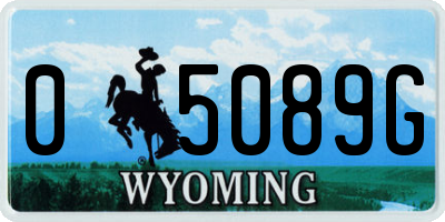 WY license plate 05089G