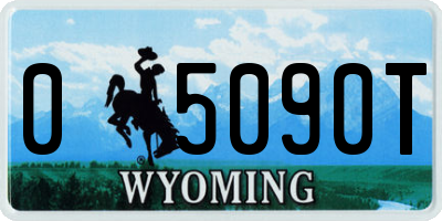 WY license plate 05090T