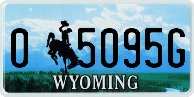 WY license plate 05095G