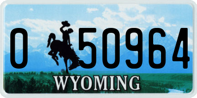 WY license plate 050964