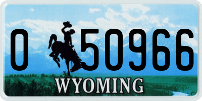 WY license plate 050966
