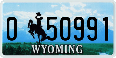 WY license plate 050991