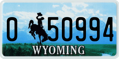 WY license plate 050994