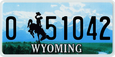 WY license plate 051042
