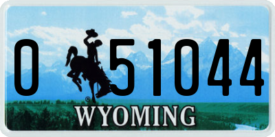 WY license plate 051044
