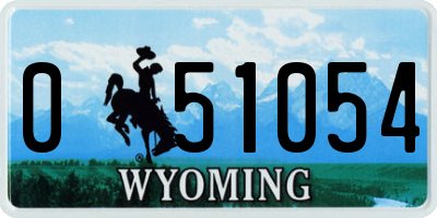 WY license plate 051054