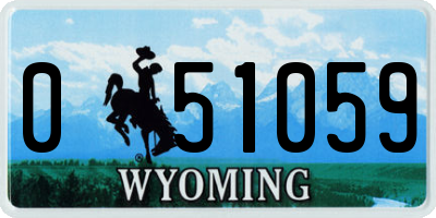 WY license plate 051059