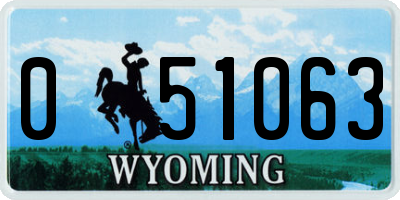 WY license plate 051063