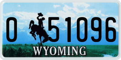 WY license plate 051096