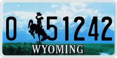 WY license plate 051242