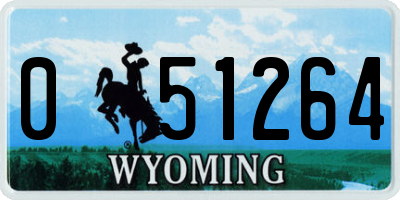 WY license plate 051264