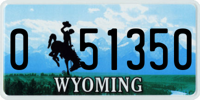 WY license plate 051350