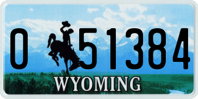 WY license plate 051384