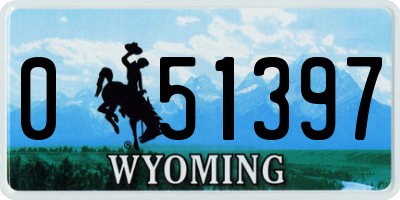 WY license plate 051397