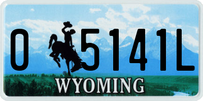 WY license plate 05141L