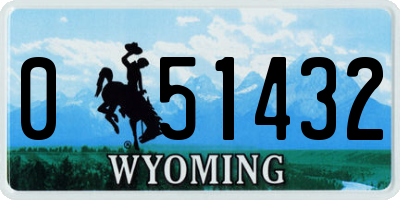 WY license plate 051432