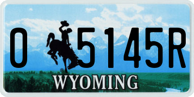 WY license plate 05145R