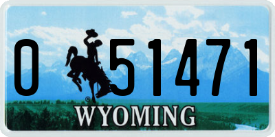 WY license plate 051471