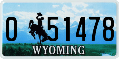 WY license plate 051478