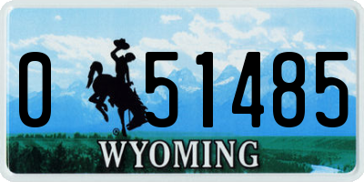 WY license plate 051485