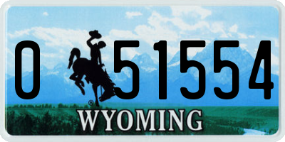 WY license plate 051554
