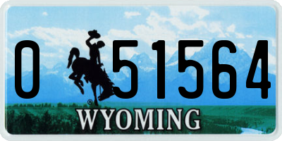 WY license plate 051564