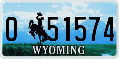 WY license plate 051574