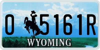 WY license plate 05161R